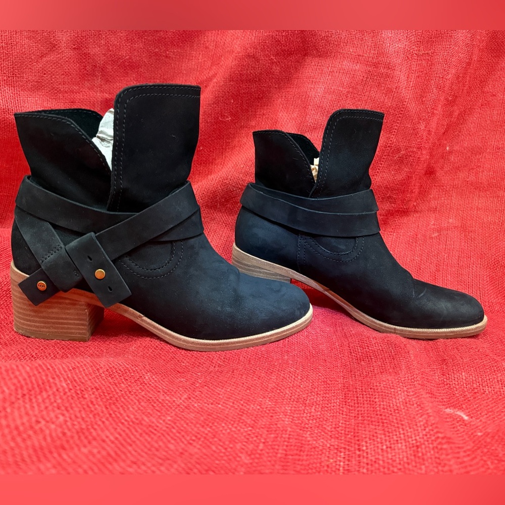 UGG Black Suede Ankle Boots